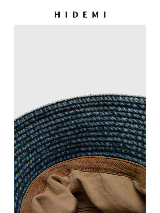 HIDEMI 多重水洗牛仔系列经典渔夫帽 勃艮第酒红/水洗牛仔蓝/碳黑色 商品图10