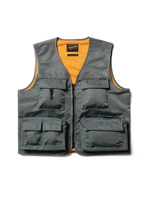 SUPERTOFU(SPTF)/MKS-AW24-J156/多口袋 短款 尼龙拉链马甲 商品图3