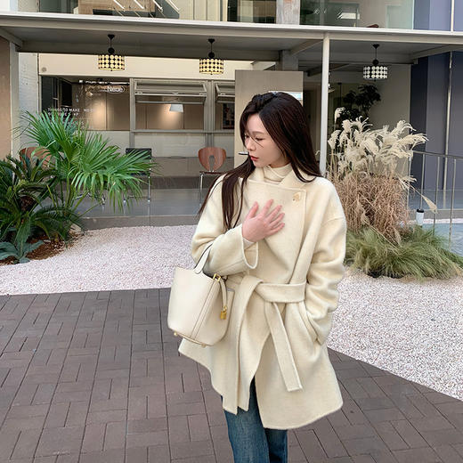 现货 "冬日恋歌"/澳毛骆驼绒.自研设计款双面呢大衣 商品图0