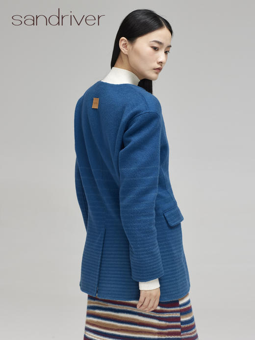 青海羊绒呢三色水波纹女士西装SJF96W393N 商品图2