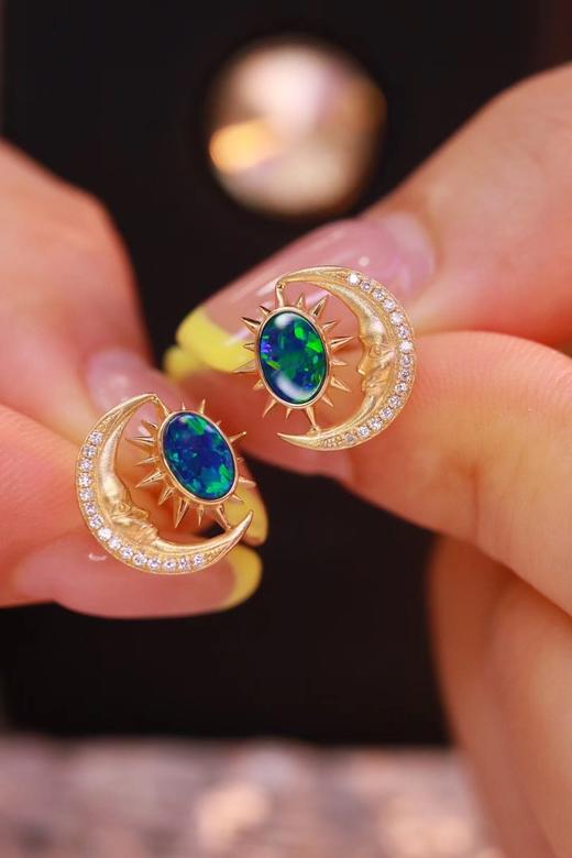 0.89ct 欧泊耳钉 商品图0