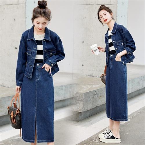 秋季新款时尚金典款牛仔套装HR-E7312 商品图0