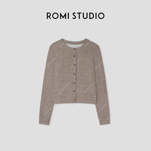 ROMI STUDIO“天生松弛”亚麻棉混纺宽松肤感针织睡衣开衫 24SST427 商品图0