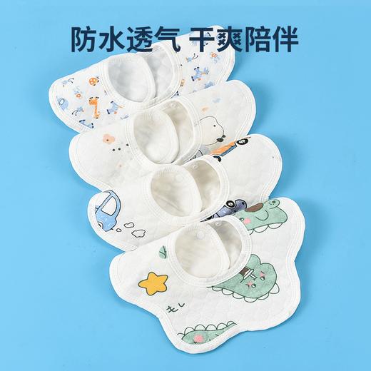 5条装防水纯棉口水巾小孩婴儿男女宝宝口水兜新生儿围嘴防水围兜 商品图1