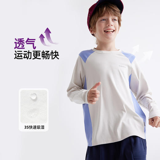【AOC热力 5A抗菌】儿童撞色户外运动休闲T恤 PQTX2427 商品图3