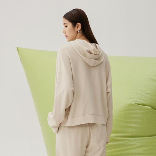 谜底连帽卫衣长袖女2024秋新品休闲风百搭趣味绣花上衣243MV0974 商品图2