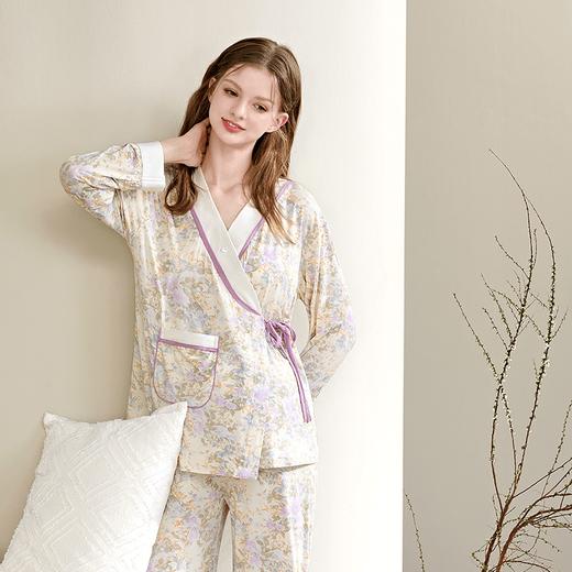 雅特茂（凉感植物纤维）优可丝国风孕妇产后家居服喂奶薄款月子服夏季产妇 商品图2