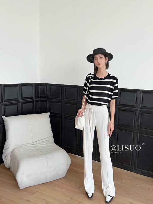 G08593#脚口开叉长裤 商品图0