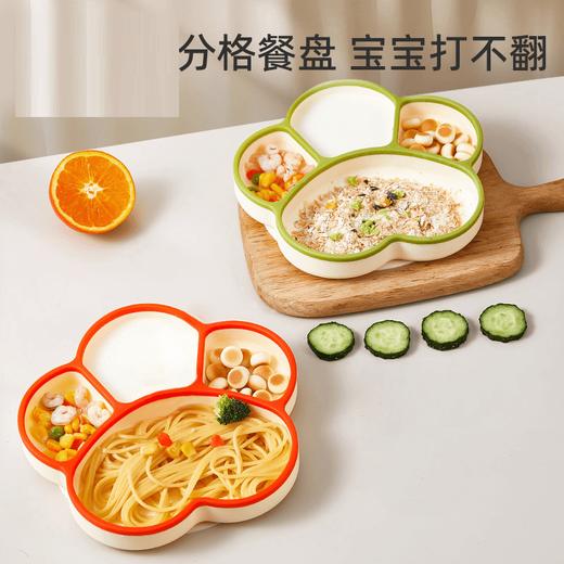 史维迪同款宝宝餐盘吸盘分格盘婴儿硅胶吸管吃饭训练勺子儿童餐具套装 商品图2