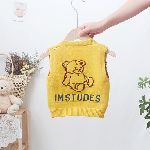 男童针织马甲春秋外穿2024宝宝毛衣婴儿百搭毛线马夹婴儿毛衣坎肩 商品图2