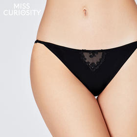 3条118元好奇蜜斯抗菌纯棉裆低腰性感蕾丝夏季轻薄三角内裤女透气- 朵娜、安叶内裤