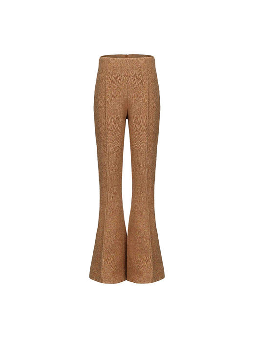 【落叶梧桐】冬日温暖绵羊毛针织喇叭长裤 商品图4