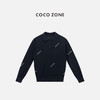 COCO ZONE 100绵羊毛设计感翻领长袖针织衫CC1C1562 商品缩略图1