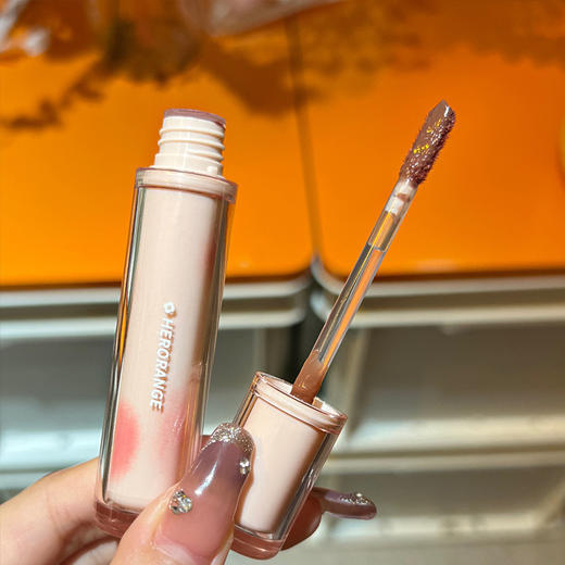 【水灵灵的冰茶果感镜面唇釉】HERORANGE~夏日氛围直接捏了，冰茶果感镜面唇釉素颜黄黑皮也很合适，持久不易掉色水光透明圆管玻璃唇彩女QQ 商品图3