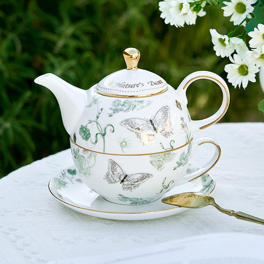 大英博物馆 博物志系列 蝴蝶下午茶杯壶礼盒套装 高颜值 赠朋友闺蜜 骨瓷 商品图2