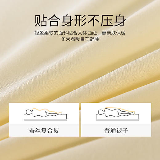 雅芳婷专柜同款冬季加厚保暖被芯抑菌防螨复合蚕丝被冬被连芯扣 商品图3