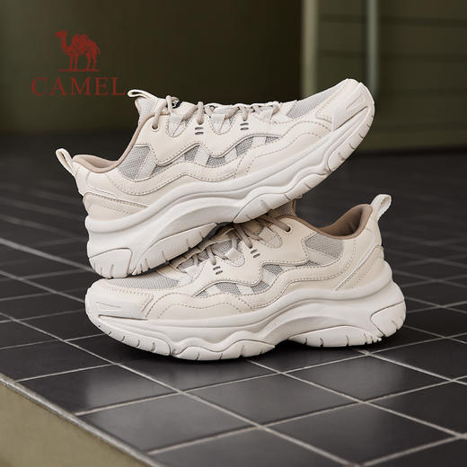 骆驼2025秋季新款轻潮增高厚底回弹止滑时尚运动休闲老爹鞋男 G14A852685 商品图0