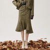 谜底鱼尾裙2024秋季新品复古通勤风不规则波浪下摆半裙243MB1091 商品缩略图0