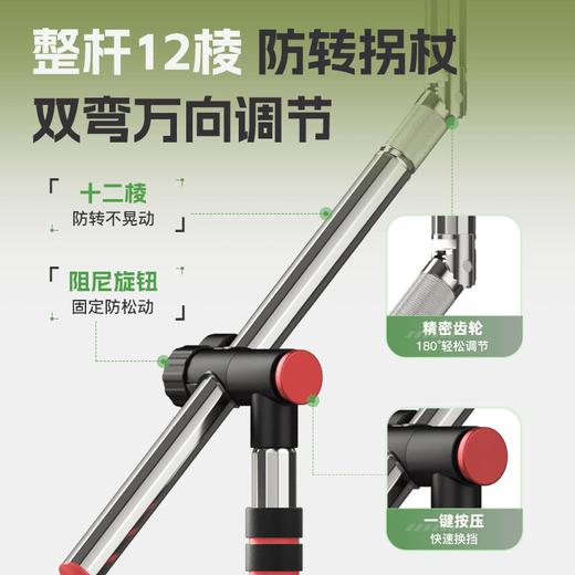 佳钓尼机械臂拐杖伞新款户外专用雨伞防暴雨黑胶防晒遮阳伞钓鱼伞 商品图1