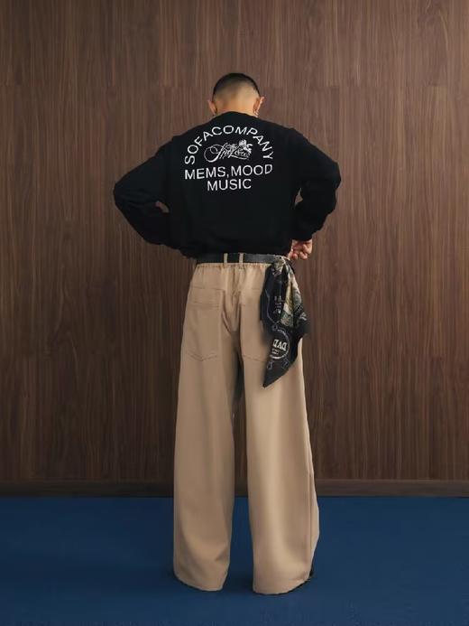 SUPERTOFU(SPTF)/YG-AW24-P131/抗皱垂感 橡筋腰头 阔身长裤 商品图4