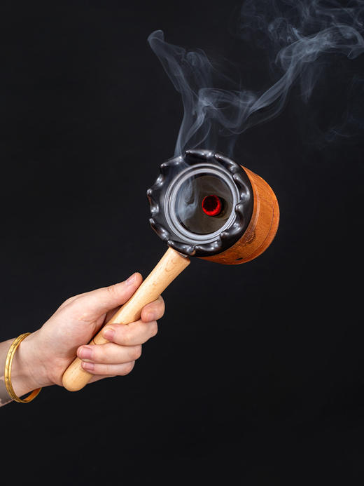 新款【实木手柄灸】手持侧把土木拔拔灸艾条工厂直销家用实木悬灸架家用防烫艾灸器具 商品图8