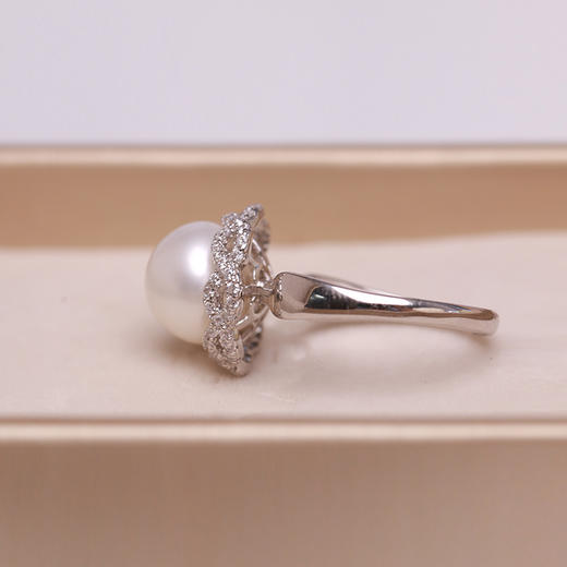 美裕 淡水珍珠戒指9-10mm 开口戒 108506W 商品图4