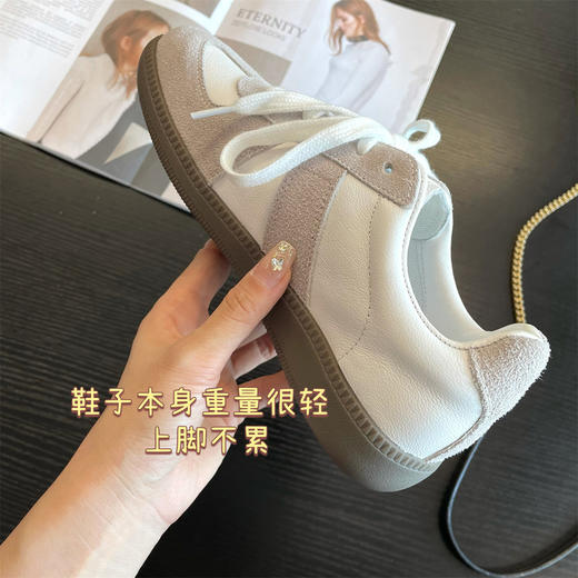 强推！暴走不累~复古德训鞋！头层牛皮防滑舒适休闲运动鞋 商品图7