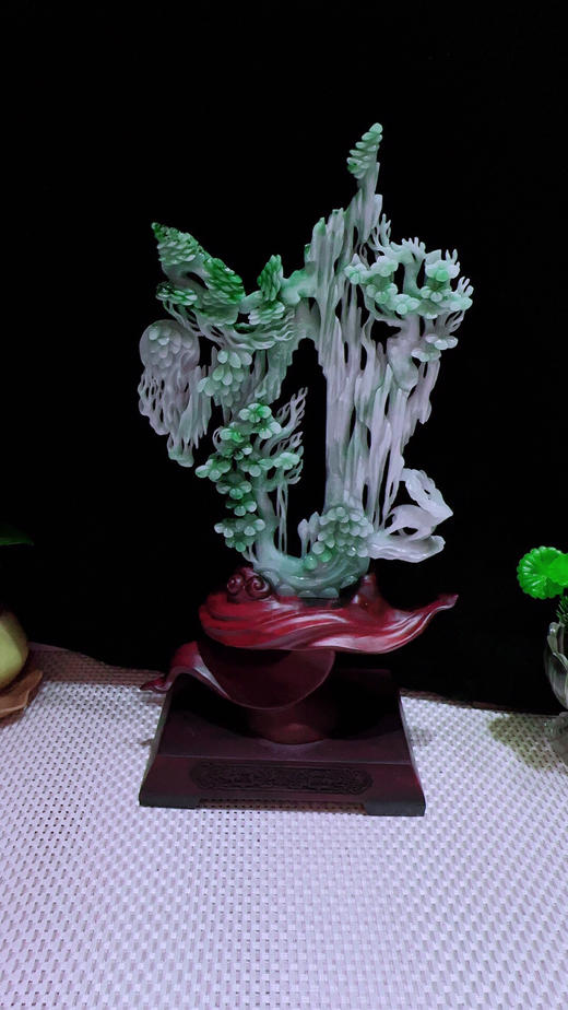 620257翡翠摆件【一路发财 梅开五福】 商品图3