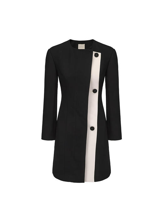 【最初的独白】斜线分割设计外套连衣裙 商品图4