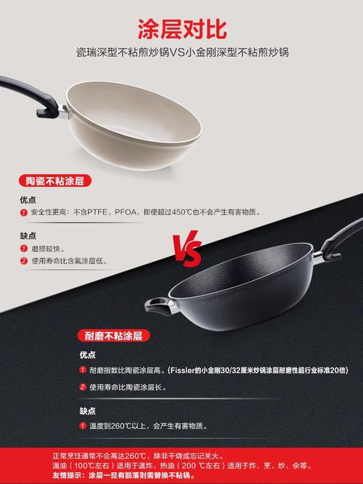 菲仕乐德国进口小金刚32厘米深型不粘炒锅(带盖)锅具家用厨房燃气通用【不支持补差，非质量问题不退不换】S 商品图3