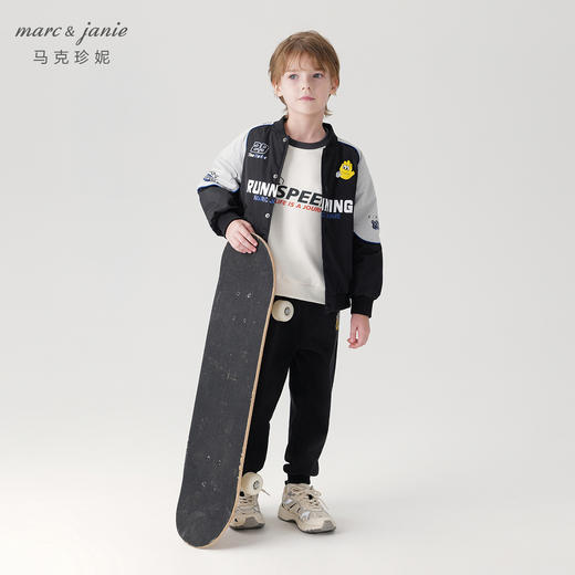 【三防】马克珍妮男童机能赛车夹棉棒球服外套2024秋冬新款241193 商品图1