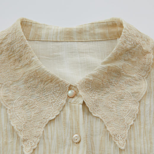 谜底两件套连衣裙长袖2024秋新品气质宽松褶皱感直筒裙243ML1192 商品图3