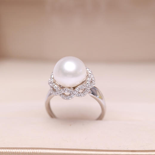 美裕 淡水珍珠戒指9-10mm 开口戒 108506W 商品图2