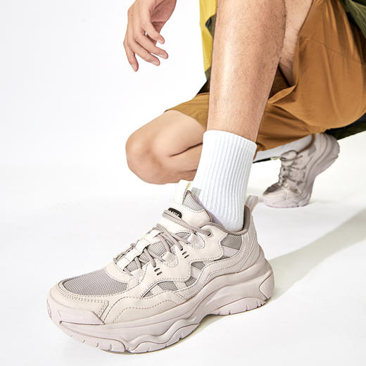 骆驼2025秋季新款轻潮增高厚底回弹止滑时尚运动休闲老爹鞋男 G14A852685 商品图2