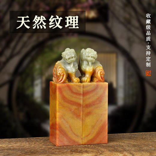 孤品印章印度石巧色兽钮方章姓名章藏书章印章礼品姓名章定制篆刻精品 商品图1