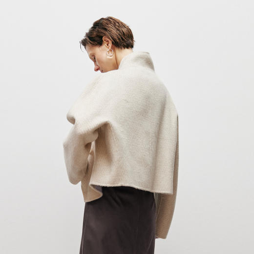 【商场同款】麦檬冬短款轻盈质感廓形呢大衣5EA170471 商品图4