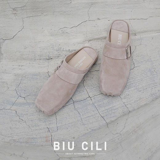 BIUCILI「慵懒sofa」原创设计复古手工舒适包头穆勒鞋平底女拖鞋 商品图2