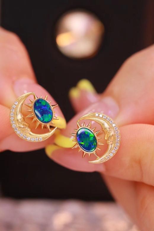 0.89ct 欧泊耳钉 商品图2