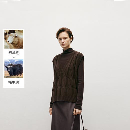 【商场同款】麦檬冬毛衫背心5EB133221 商品图0