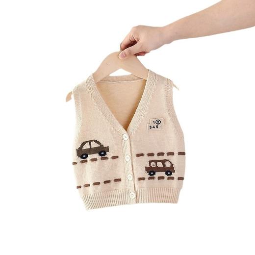 男女童针织开衫马甲春外穿宝宝卡通毛衣秋V领婴儿毛线小背心马夹 商品图4