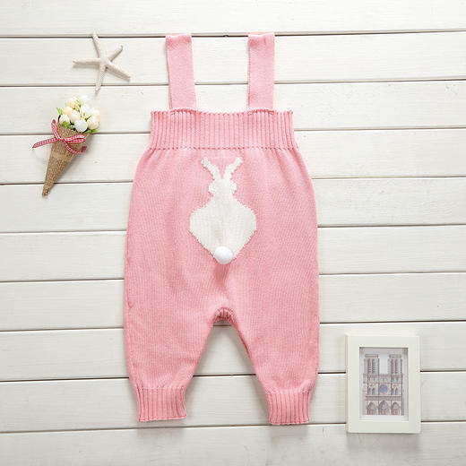 春宝宝背带裤秋纯棉哈衣0一3岁婴儿连体衣儿童毛线连体爬服冬衣服 商品图3