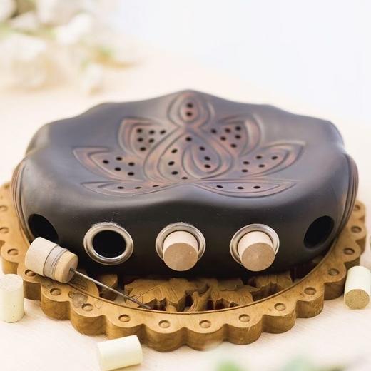 新款【红砭石莲花坐灸】砭石私密紧致灸美容院专用家用莲花坐灸经络能量罐美容院艾灸器 商品图7