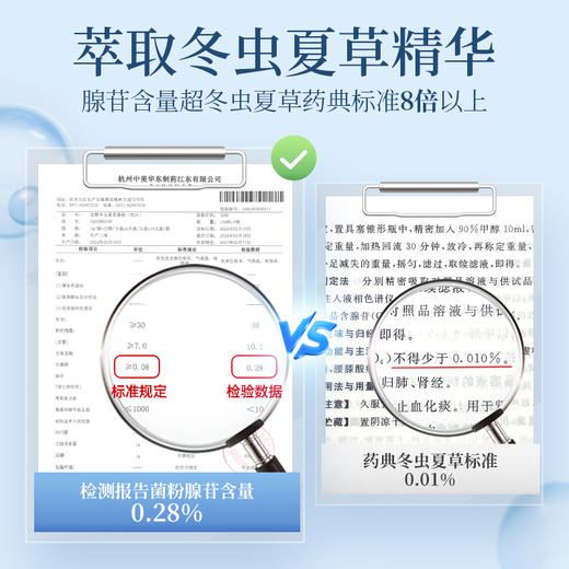 【长轻优选】华东医药 发酵冬虫夏草菌粉 1g*15袋/盒  源自青藏高原优质冬虫夏草精华  补肺益肾  送礼佳品 商品图4