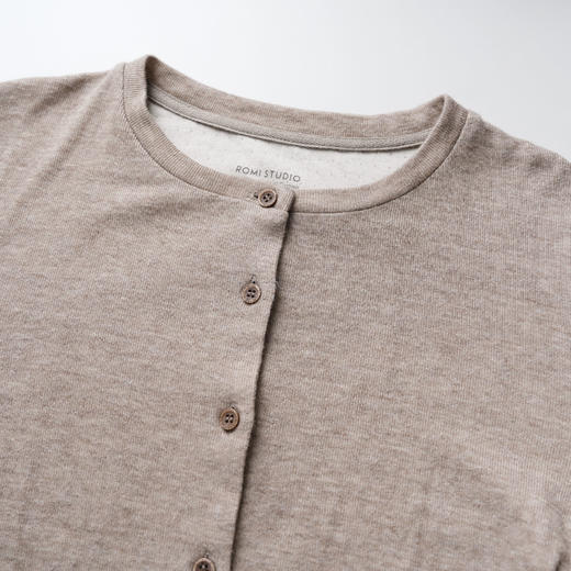 ROMI STUDIO“天生松弛”亚麻棉混纺宽松肤感针织睡衣开衫 24SST427 商品图2