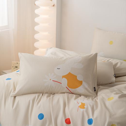 多喜爱 好朋友系列 高支高密全棉套件 卡通数码印花三/四件套 呆萌小狗/瞌睡小狗/波点兔/顽皮兔 商品图11