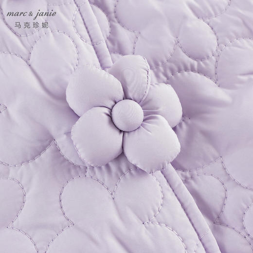 马克珍妮女童甜美优雅立体小花夹棉马甲2024年秋冬新款241390 商品图4