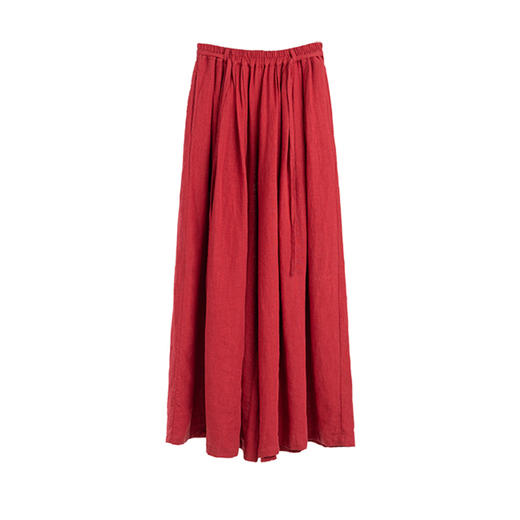 绽放旅行女装525朵/早秋亚麻全腰松紧文艺宽松透气阔腿裤飘逸裤裙 商品图4