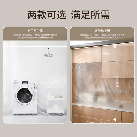 FaSoLa家具防尘膜家用装修一次性防尘盖布塑料薄膜床垫沙发保护罩 商品图1