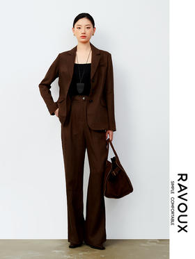 263160207亚麻直筒长裤