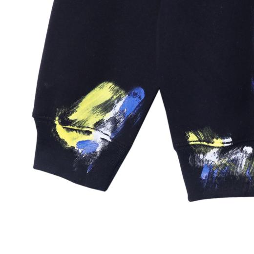 新款潮流复古几何图案手绘印染宽松时尚圆领休闲长袖卫衣 商品图5